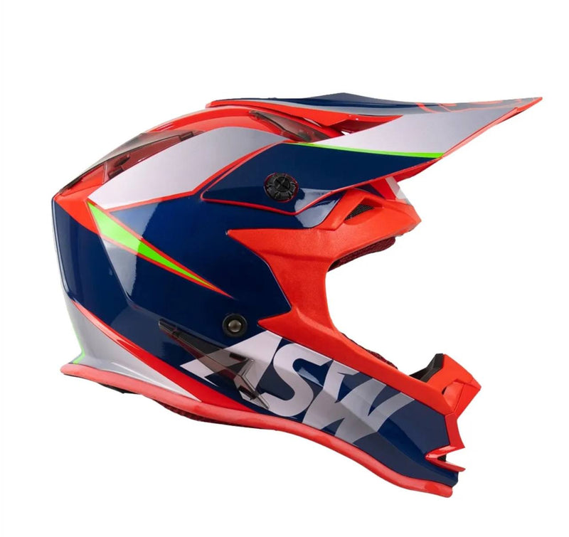 Capacete ASW Fusion Hubble Azul/Vermelho