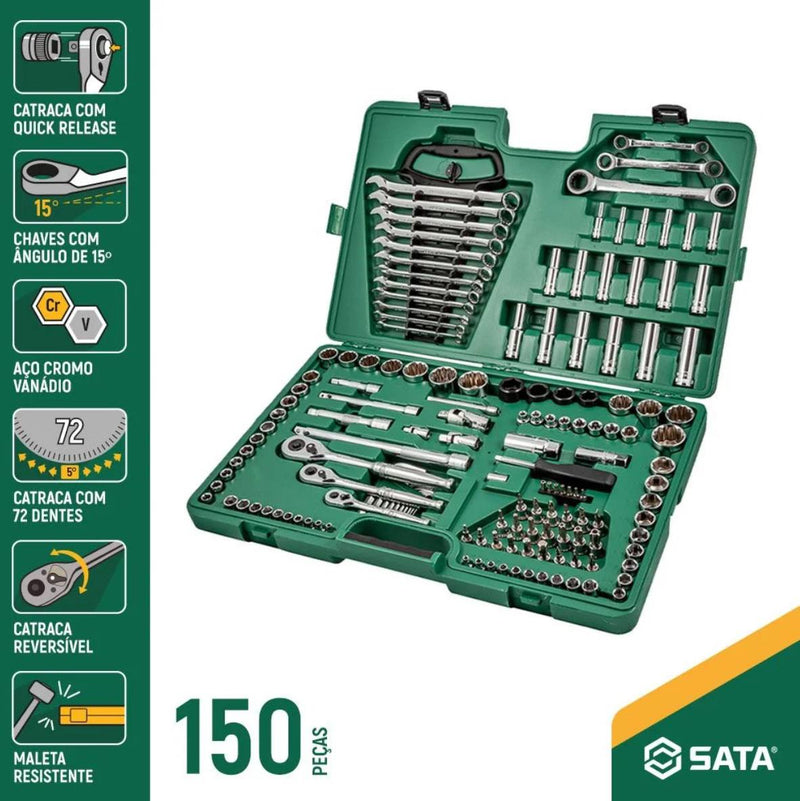 Jogo de Ferramentas com 150 Peças - SATA-ST09510L